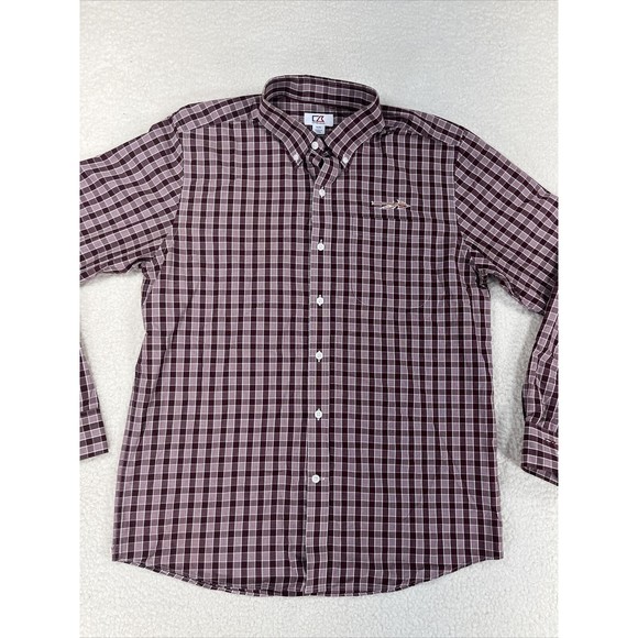 Cutter & Buck‎ Florida State Seminoles Men’s Sz M Square Check Long Sleeve Shirt - Picture 2 of 10